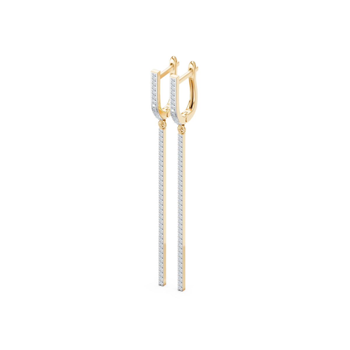 Cercei din Aur cu Diamante, Forma Rotund Briliant, 0,37 CT