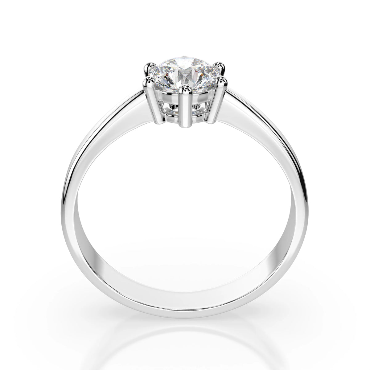Inel de Logodnă Solitaire din Aur, Diamant Rotund Briliant 0,50 CT