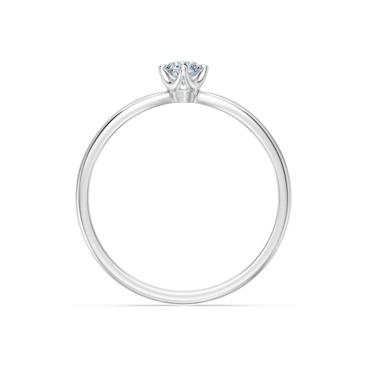 Inel de Logodnă Solitaire din Aur, Diamant Rotund Briliant 0,20 CT