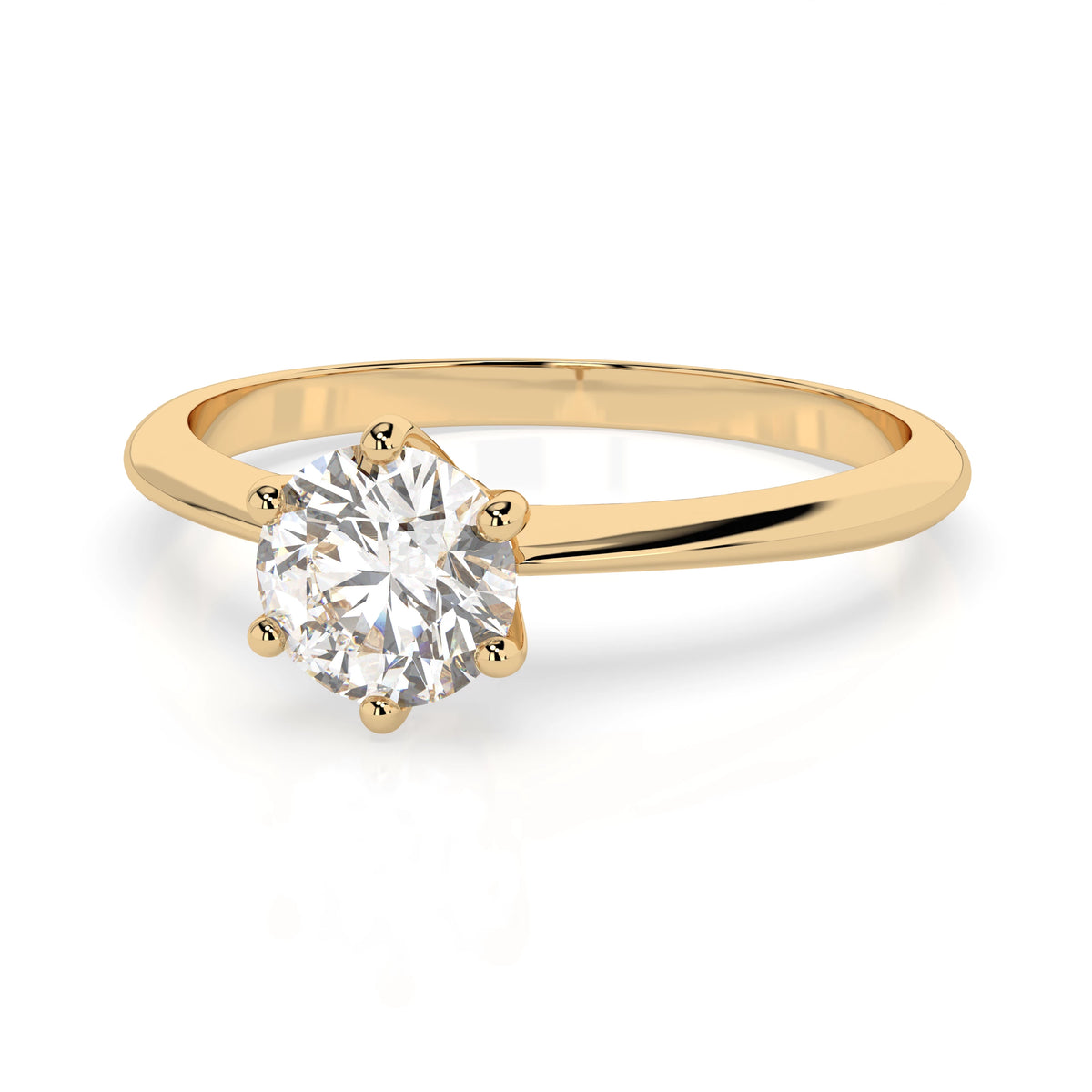 Inel de Logodnă Solitaire din Aur, Diamant Rotund Briliant 0,35 CT