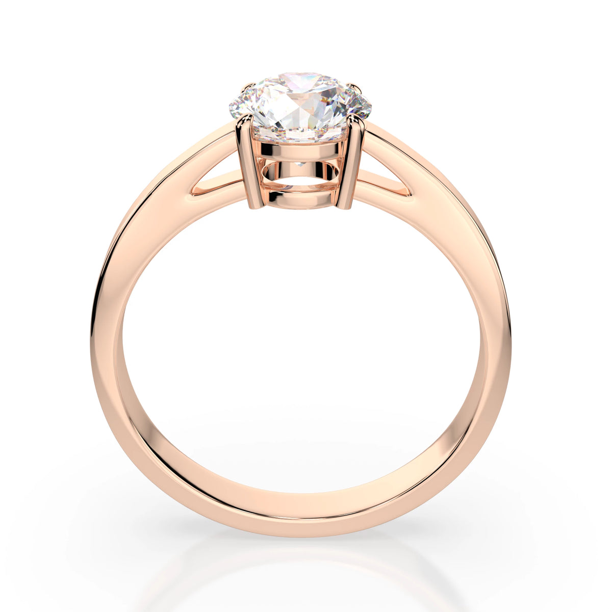 Inel de Logodnă Solitaire din Aur, Diamant Rotund Briliant 1,00 CT