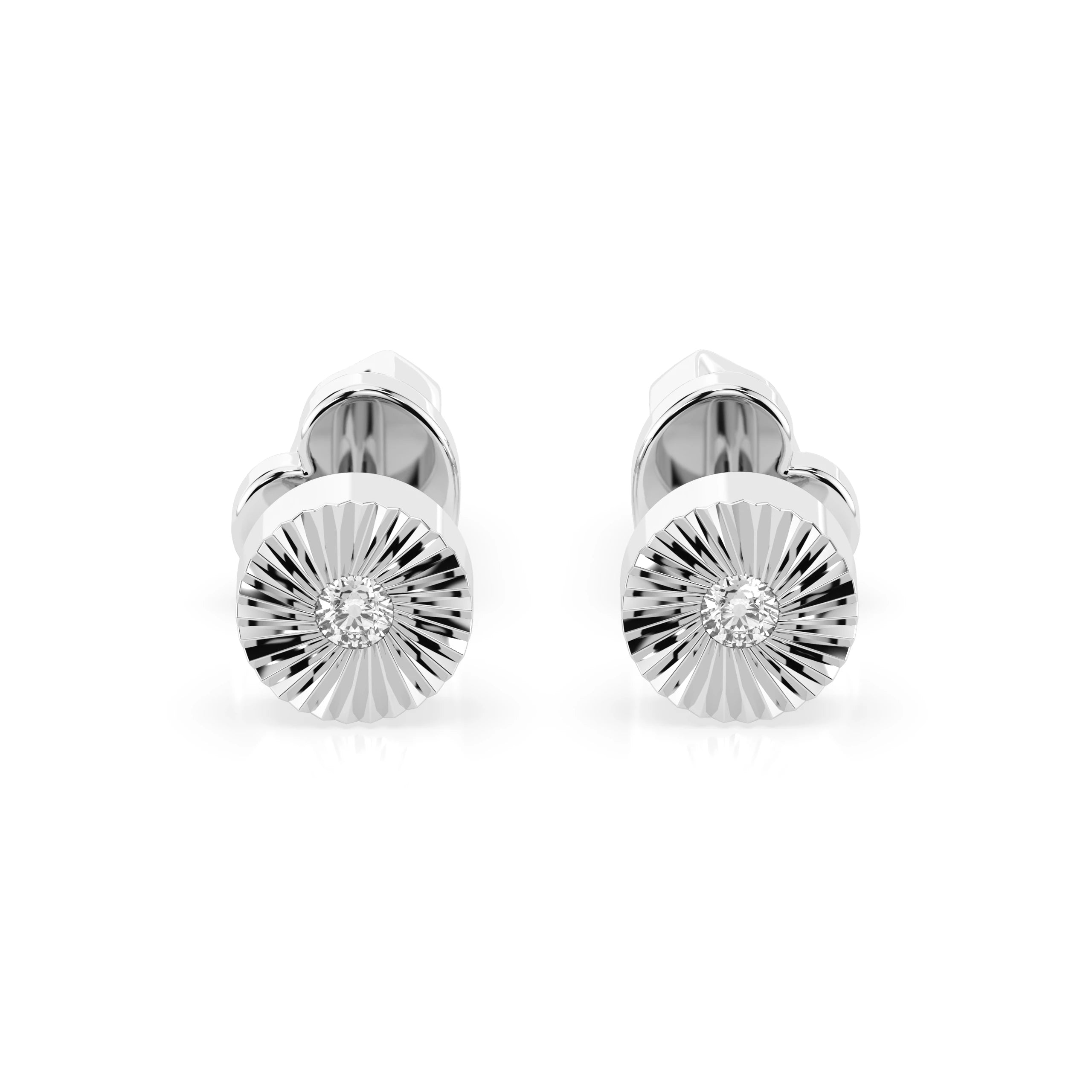 Cercei din Aur cu Diamante Rotunde Briliant 0.04 CT
