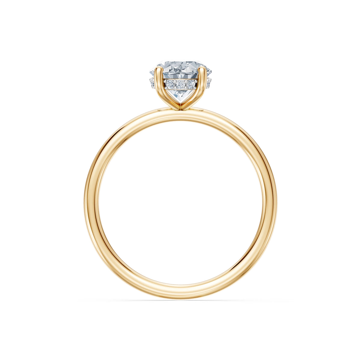 Inel de Logodnă Solitaire din Aur, Diamant Oval 1,50 CT