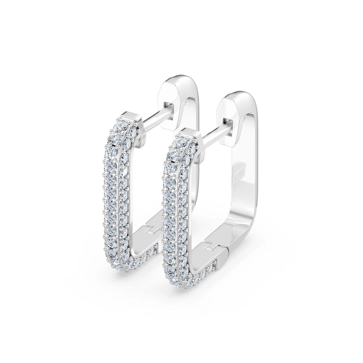 Cercei din Aur cu Diamante, Forma Rotund Briliant, 0,49 CT
