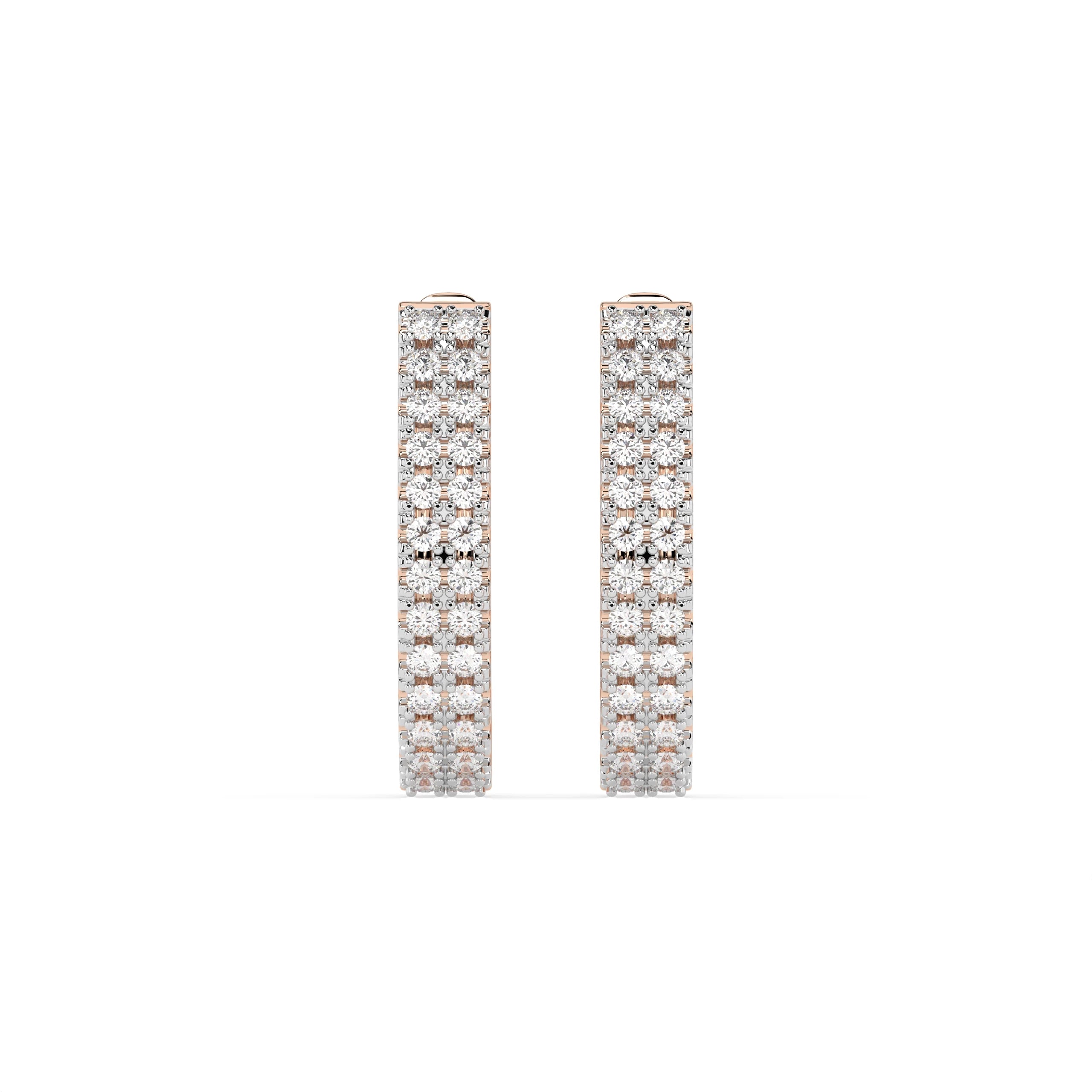 Cercei din Aur cu Diamante Rotunde Briliant 0.21 CT