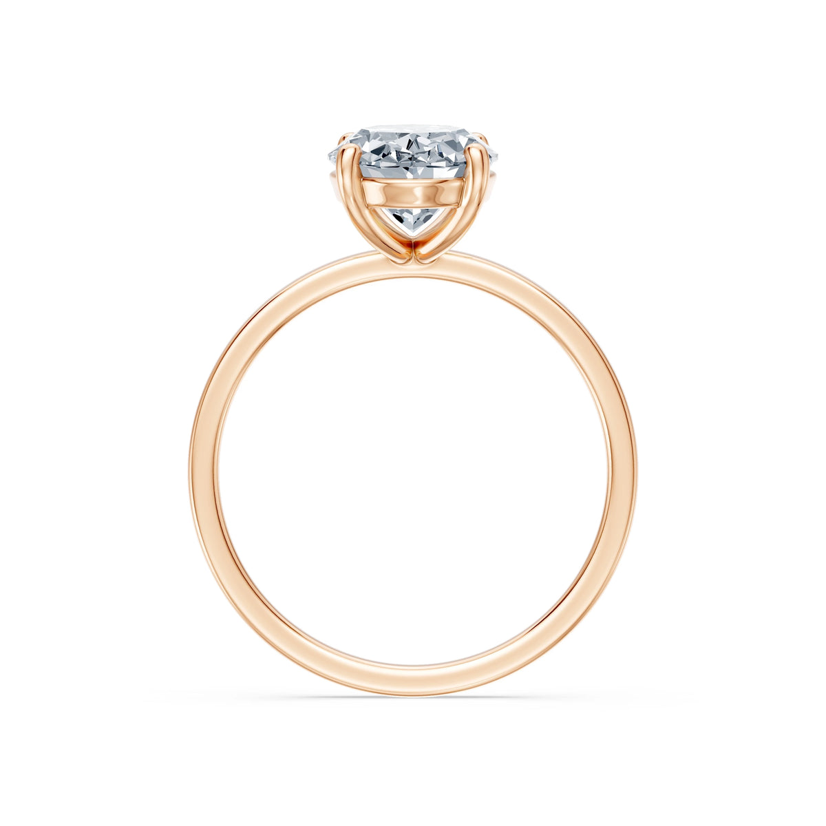 Inel de Logodnă Solitaire din Aur, Diamant Oval 2,00 CT