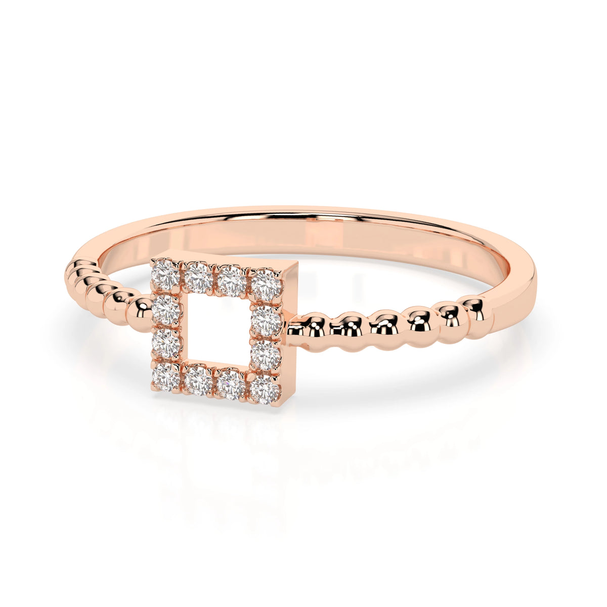 Inel din Aur cu Diamante, Forma Rotund Briliant, 0,07 CT