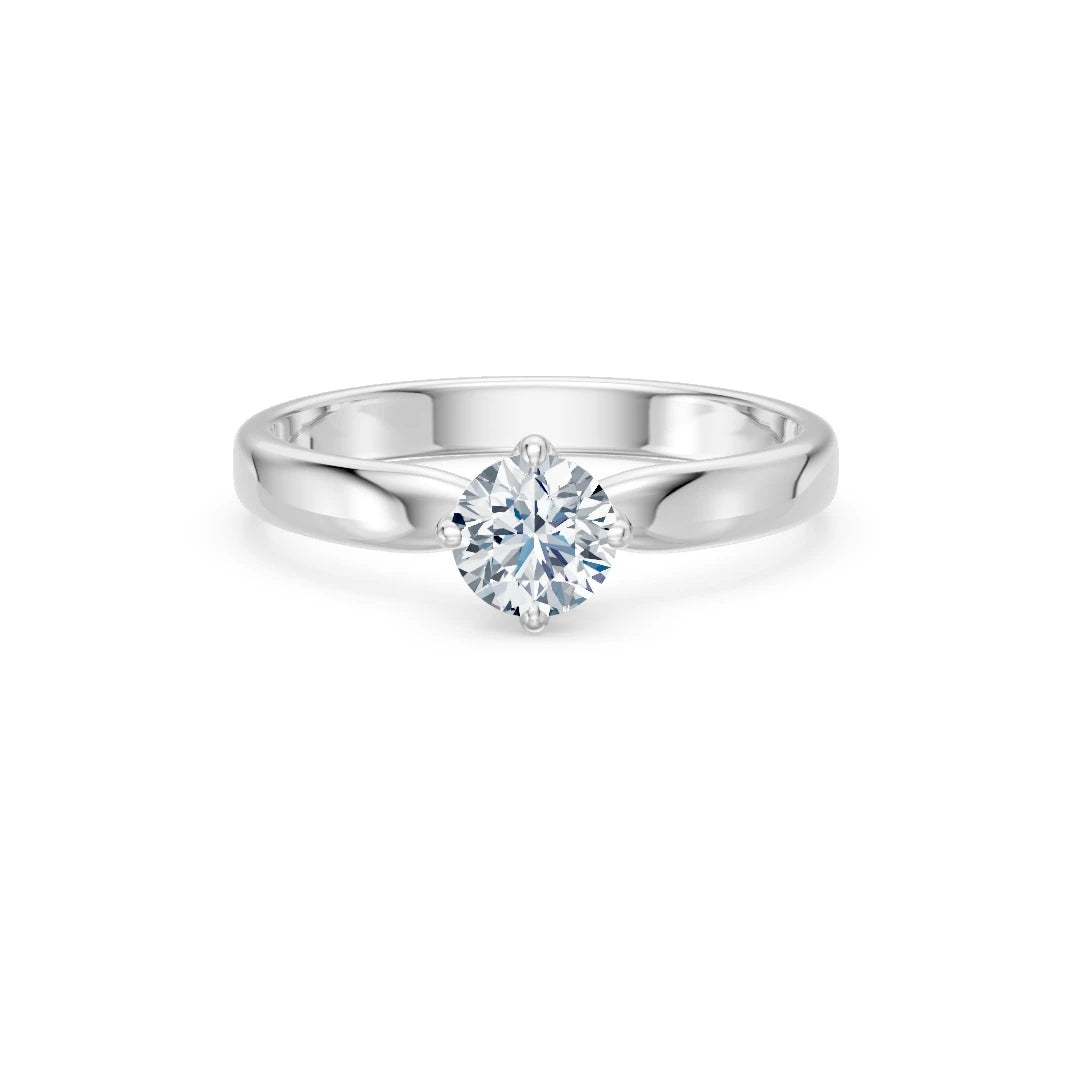 Inel de Logodnă Solitaire din Aur, Diamant Rotund Briliant 0,45 CT