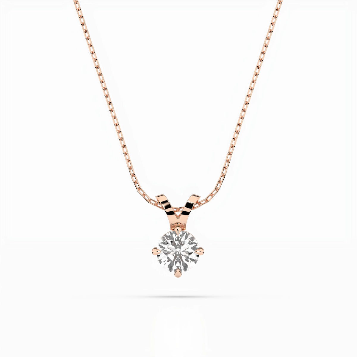 Colier din Aur cu Diamant, Forma Rotund Briliant, 0,30 CT