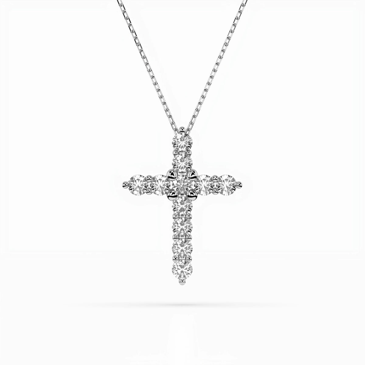 Colier din Aur cu Diamante, Forma Rotund Briliant, 0,52 CT