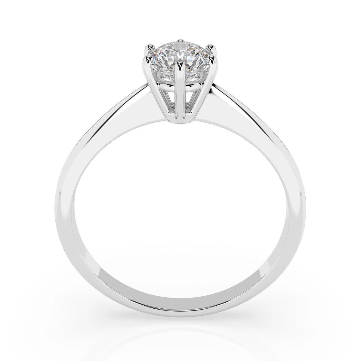 Inel de Logodnă Solitaire din Aur, Diamant Rotund Briliant 0,50 CT