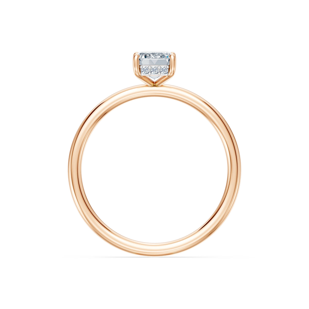 Inel de Logodnă Solitaire din Aur, Diamant Emerald 1,00 CT