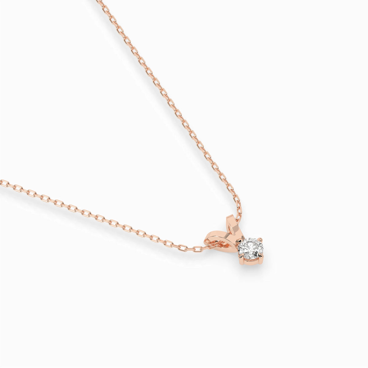 Colier din Aur cu Diamant, Forma Rotund Briliant, 0,10 CT