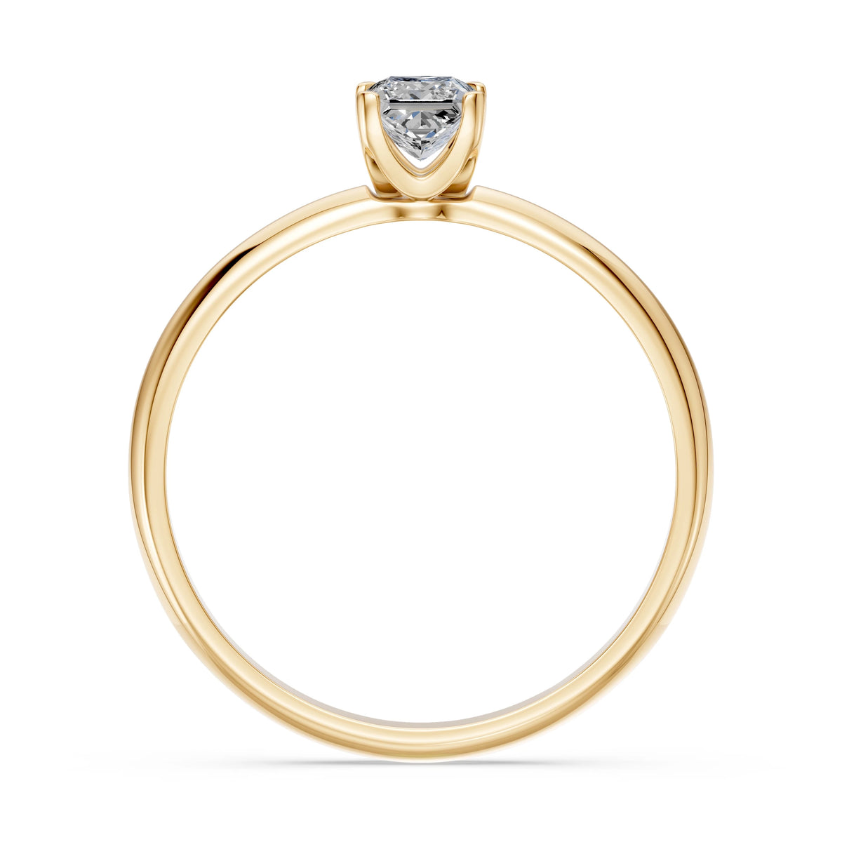 Inel de Logodnă Solitaire din Aur, Diamant Princess 0,40 CT