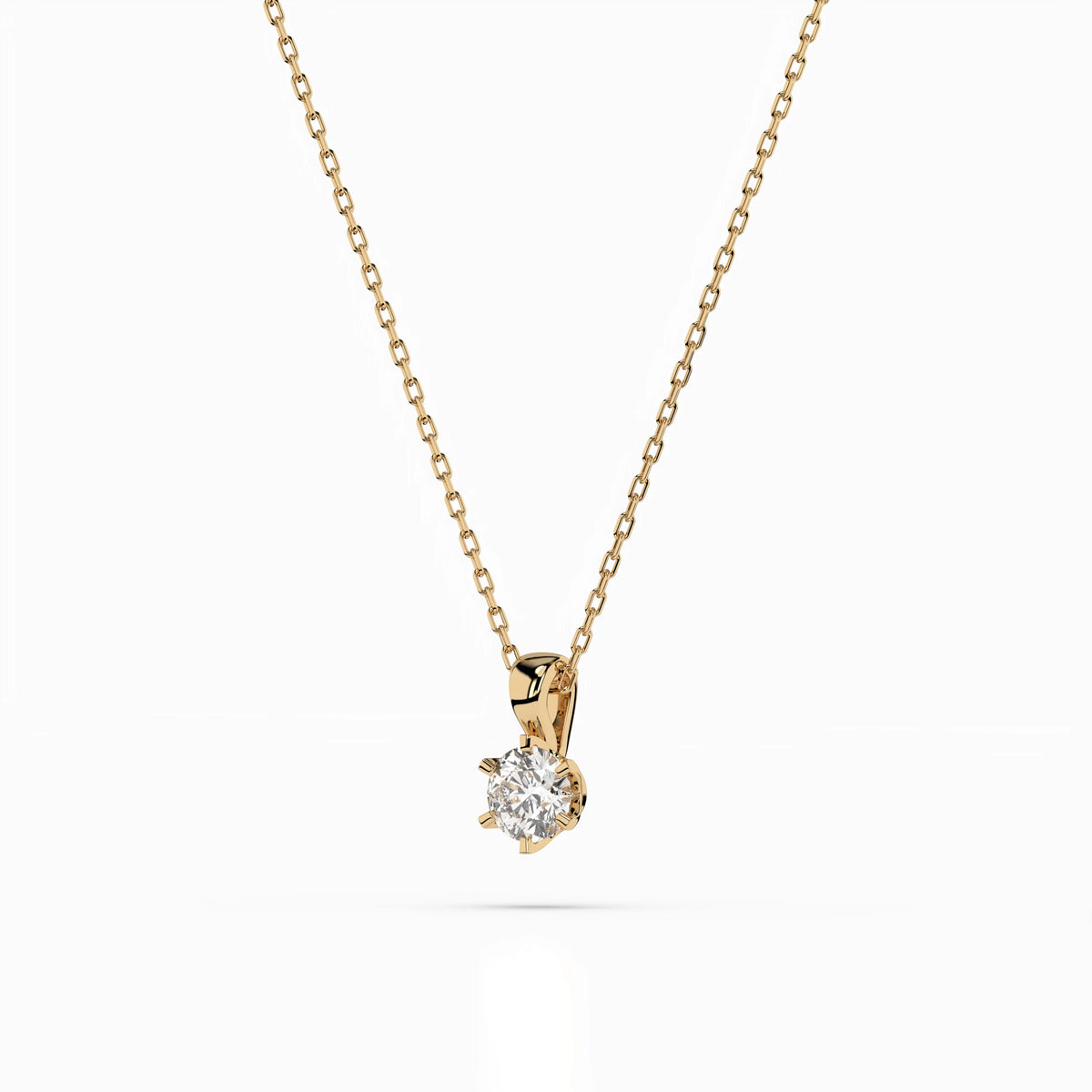 Colier din Aur cu Diamant, Forma Rotund Briliant, 0,20 CT