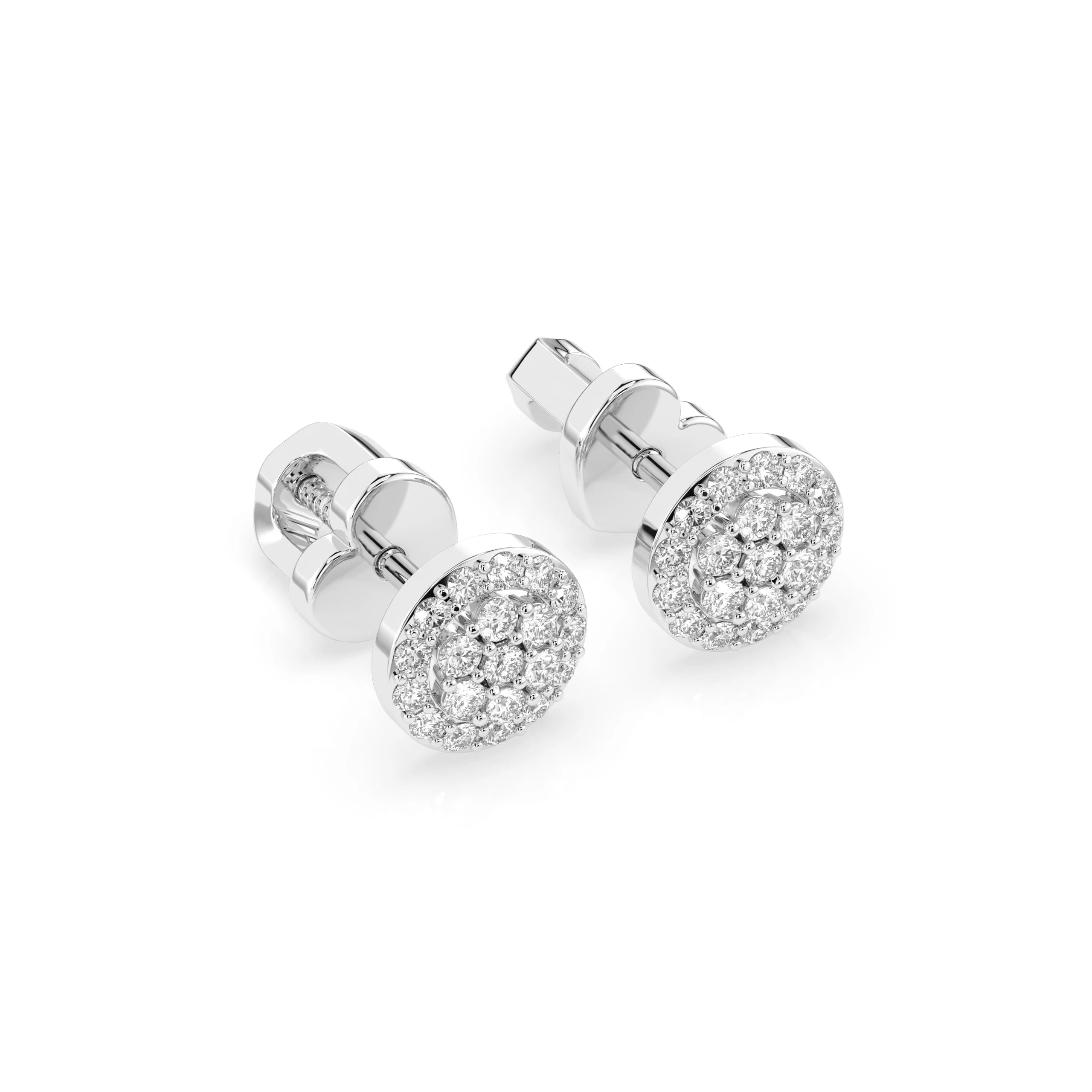 Cercei din Aur cu Diamante Rotunde Briliant 0.30 CT