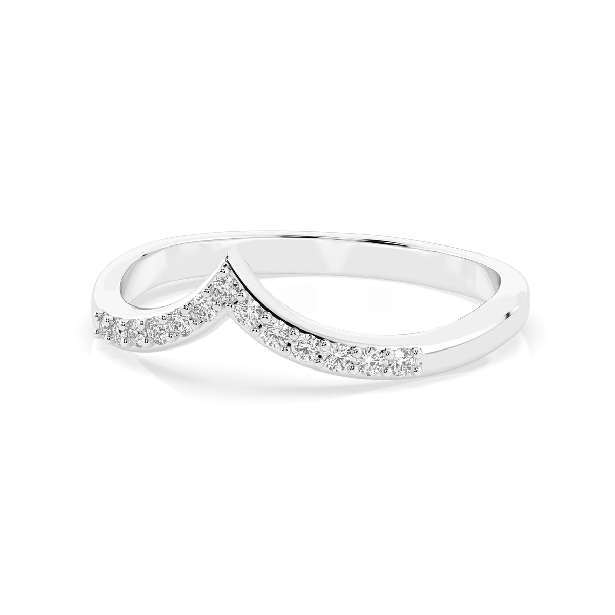 Inel din Aur cu Diamante, Forma Rotund Briliant, 0,13 CT