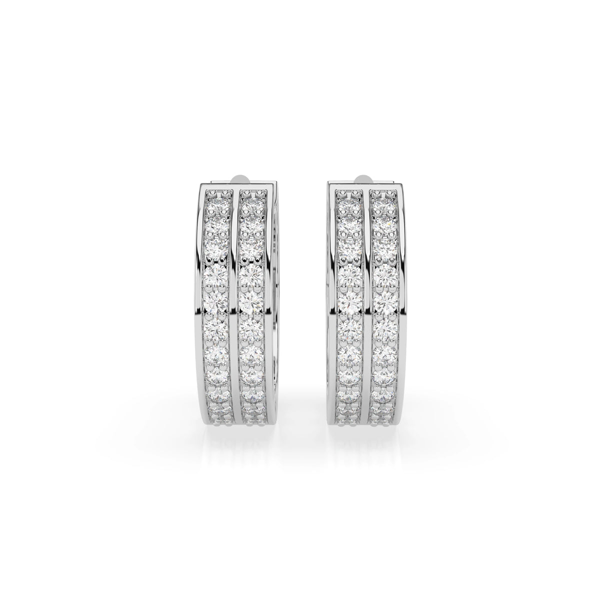 Cercei din Aur cu Diamante, Forma Rotund Briliant, 0,35 CT