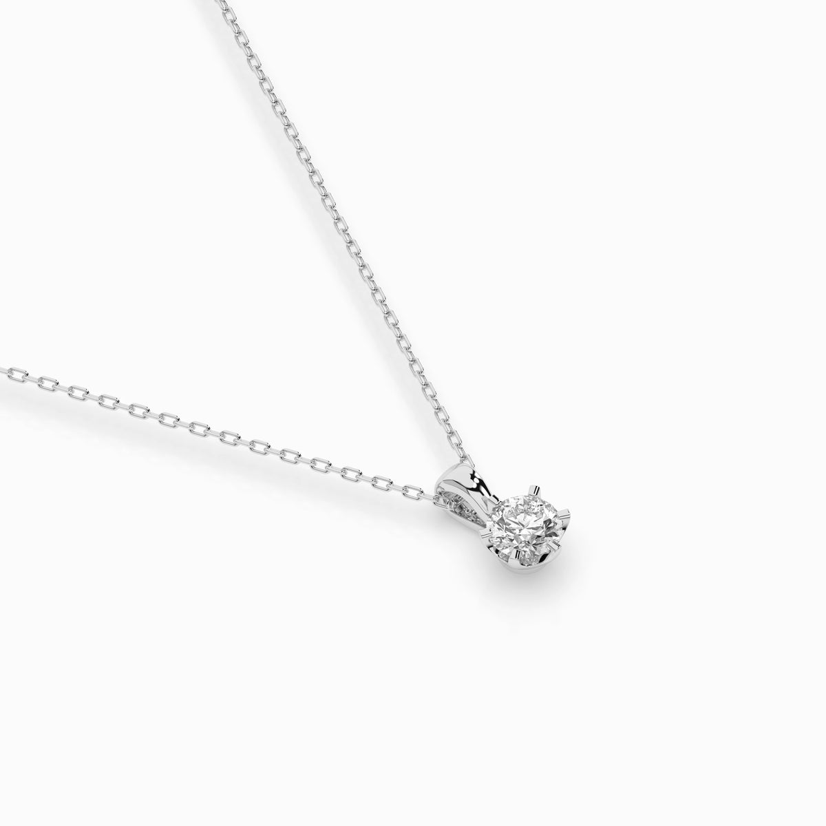Colier din Aur cu Diamant, Forma Rotund Briliant, 0,20 CT