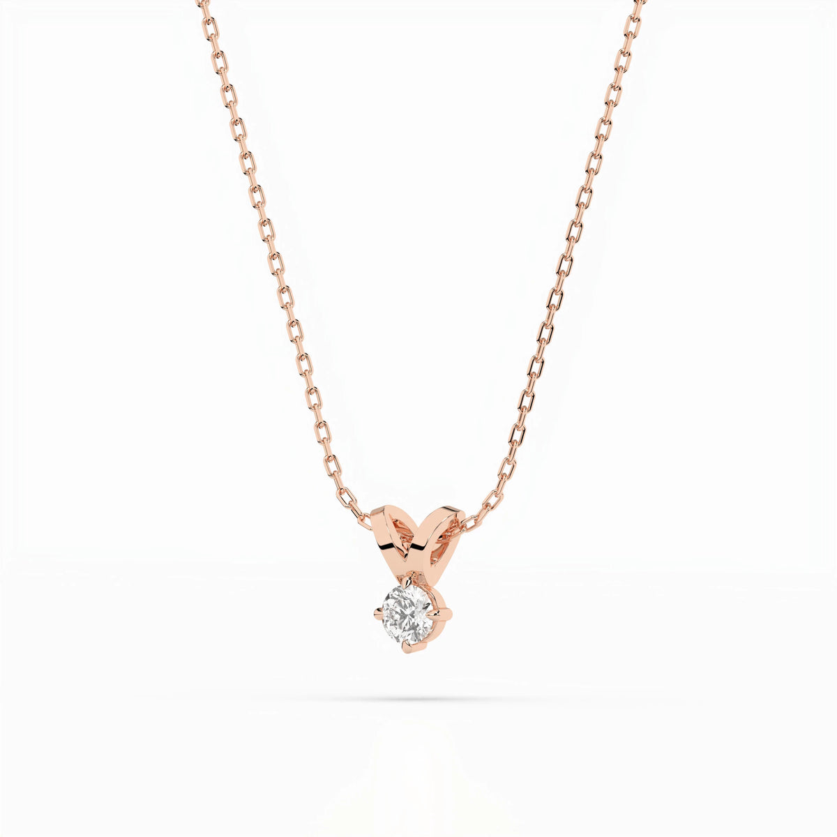 Colier din Aur cu Diamant, Forma Rotund Briliant, 0,10 CT