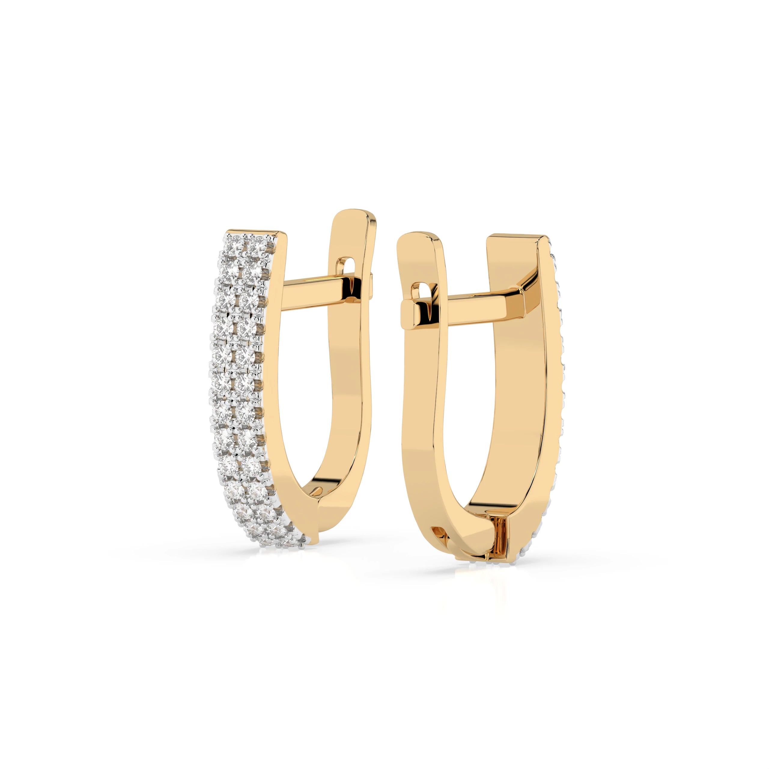 Cercei din Aur cu Diamante Rotunde Briliant 0.21 CT