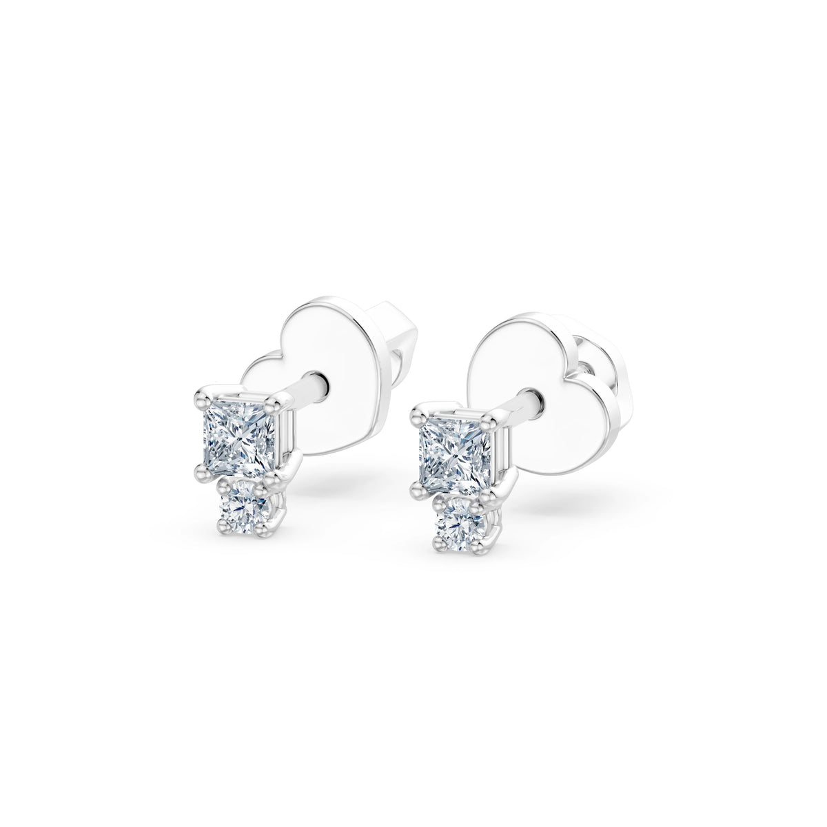Cercei din Aur cu Diamante, Forma Princess, 0,24 CT
