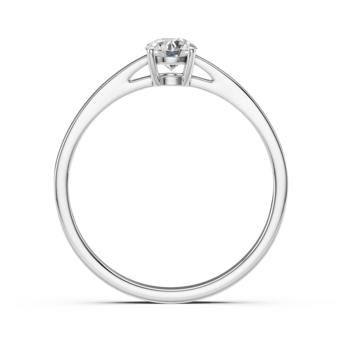 Inel de Logodnă Solitaire din Aur, Diamant Rotund Briliant 0,45 CT