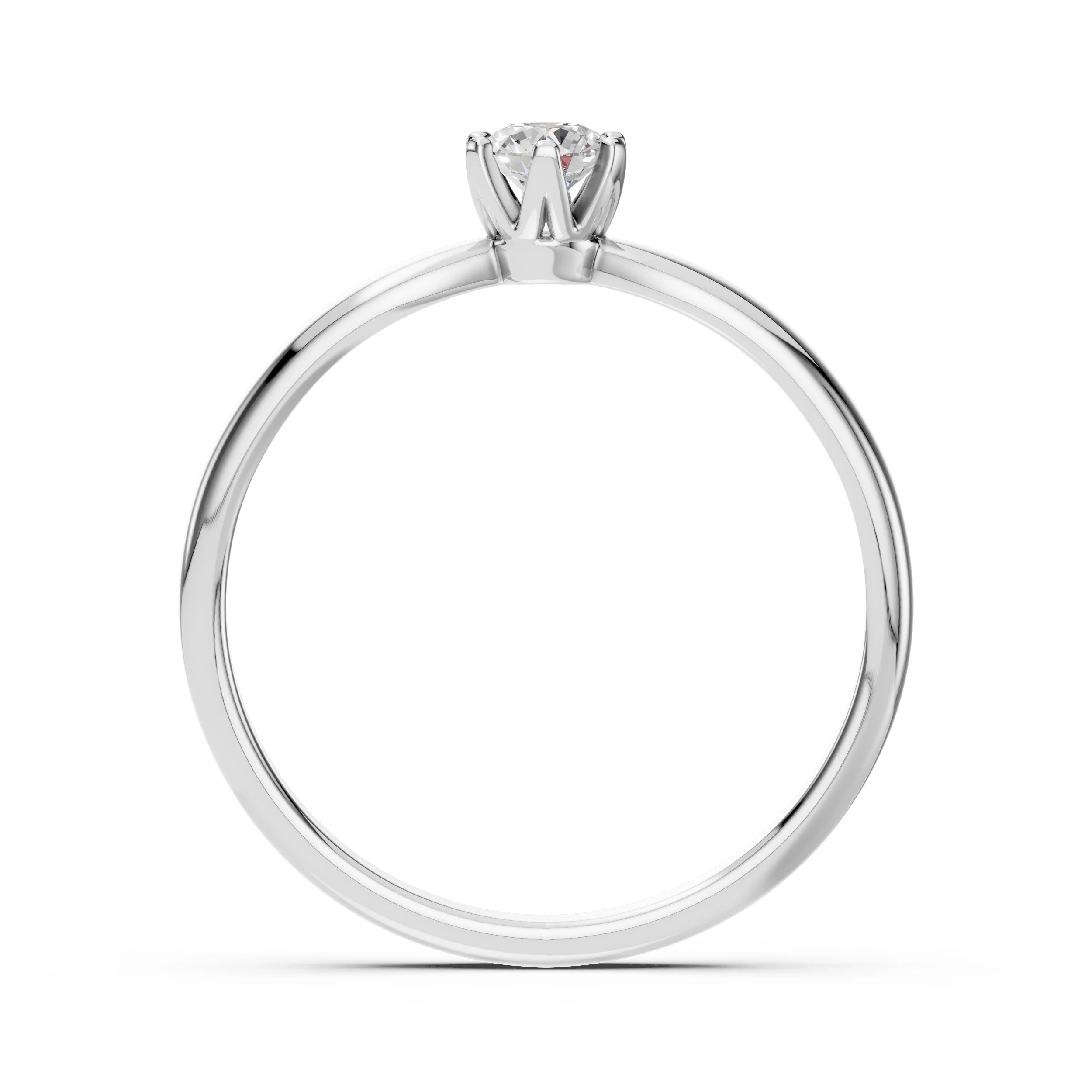Inel de Logodnă Solitaire din Aur, Diamant Rotund Briliant 0.20 CT