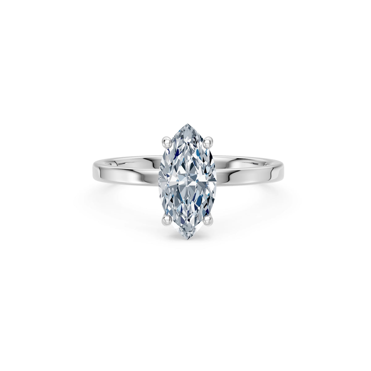 Inel de Logodnă Solitaire din Aur, Diamant Marquise 1,50 CT