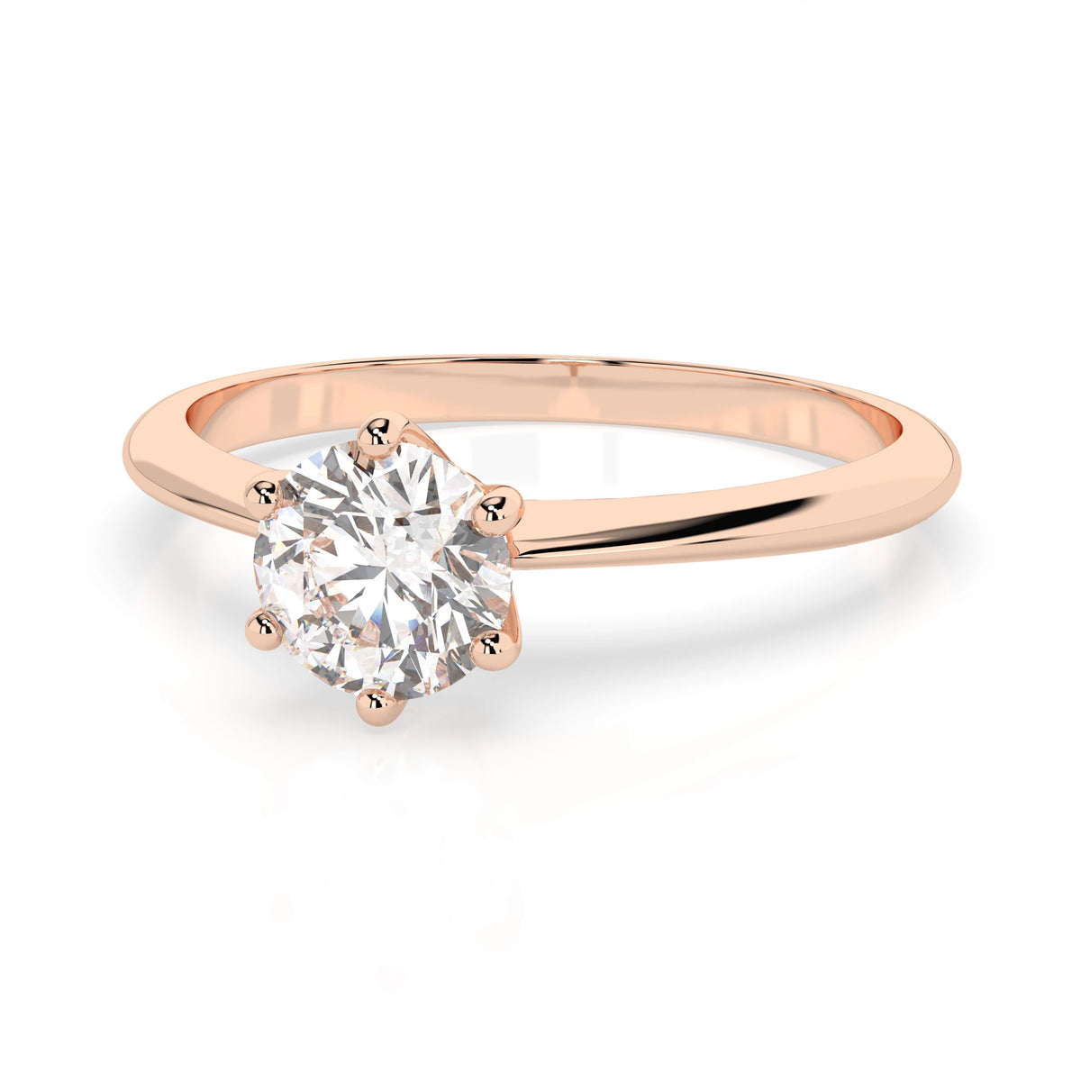 Inel de Logodnă Solitaire din Aur, Diamant Rotund Briliant 0,35 CT