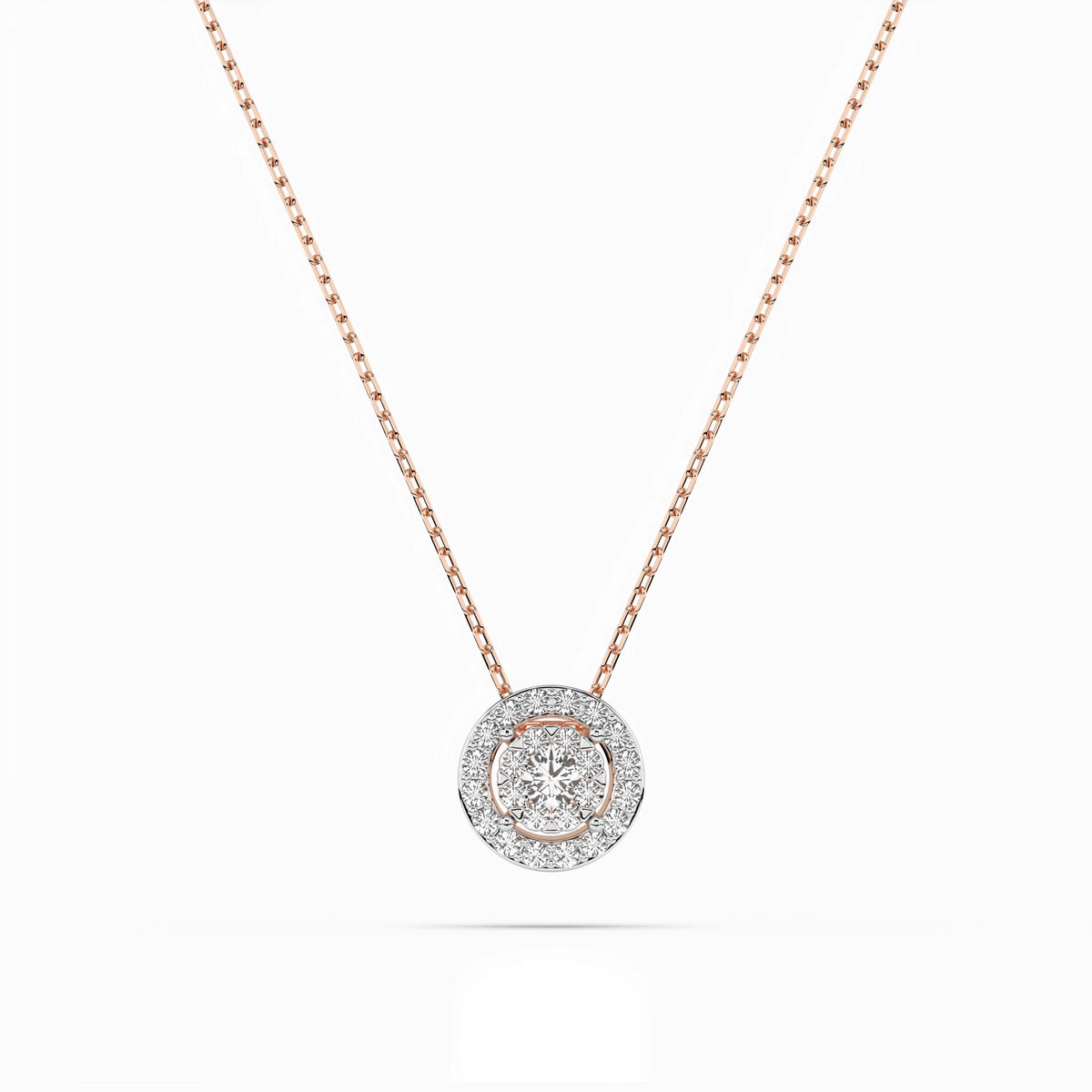 Colier din Aur cu Diamante, Forma Rotund Briliant, 0,18 CT