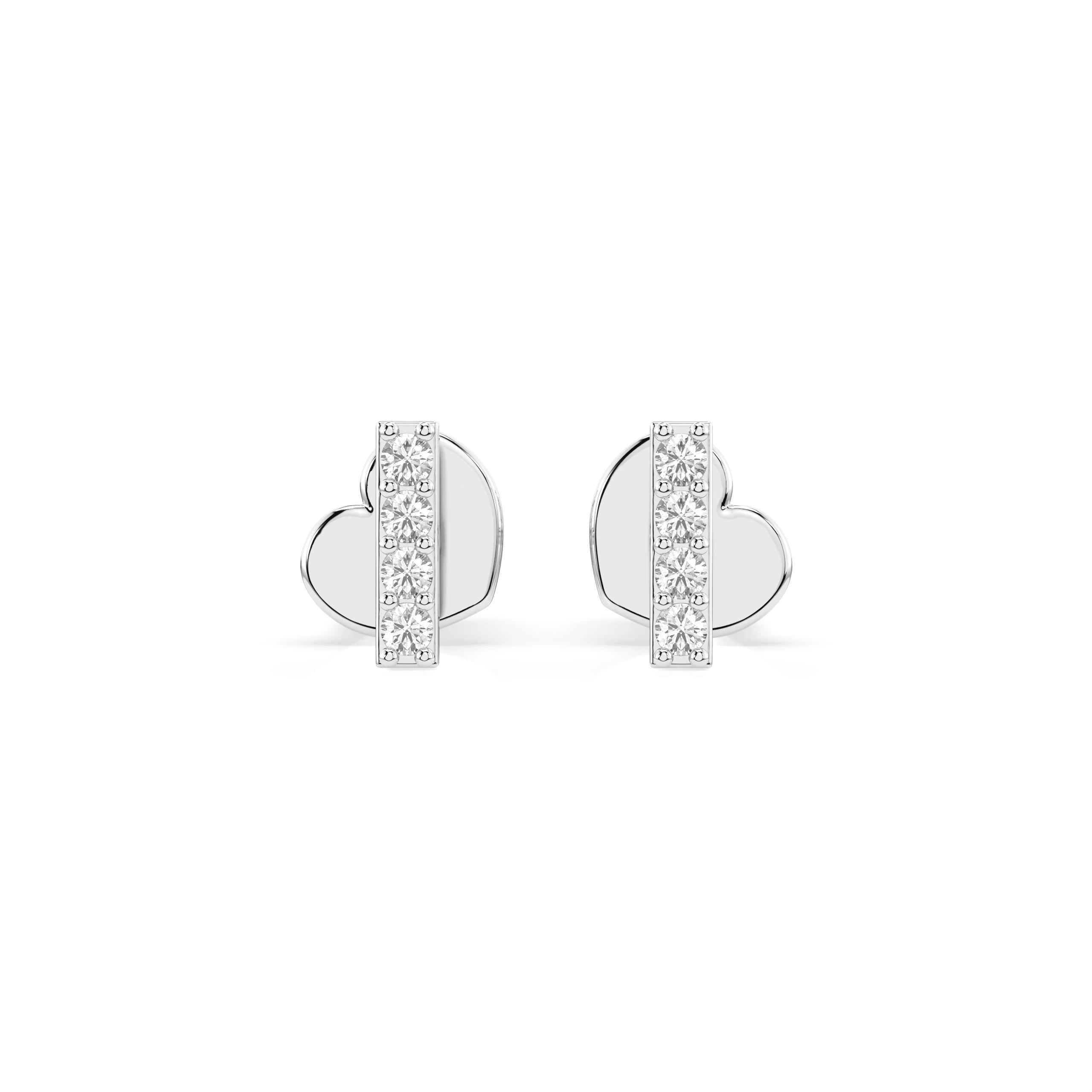 Cercei din Aur cu Diamante Rotunde Briliant 0.08 CT