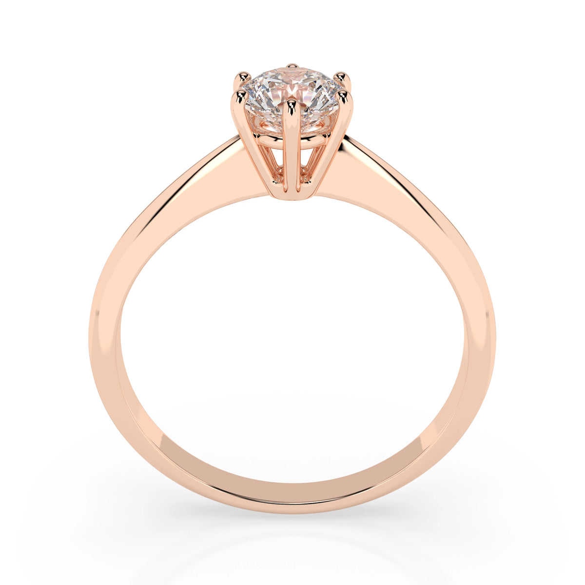 Inel de Logodnă Solitaire din Aur, Diamant Rotund Briliant 0,30 CT