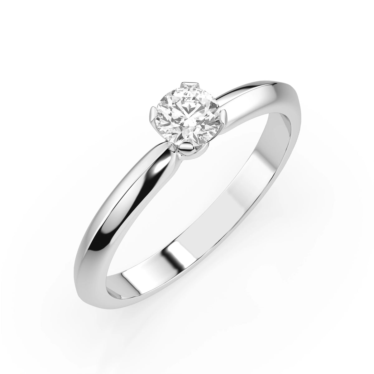 Inel de Logodnă Solitaire din Aur, Diamant Rotund Briliant 0,25 CT