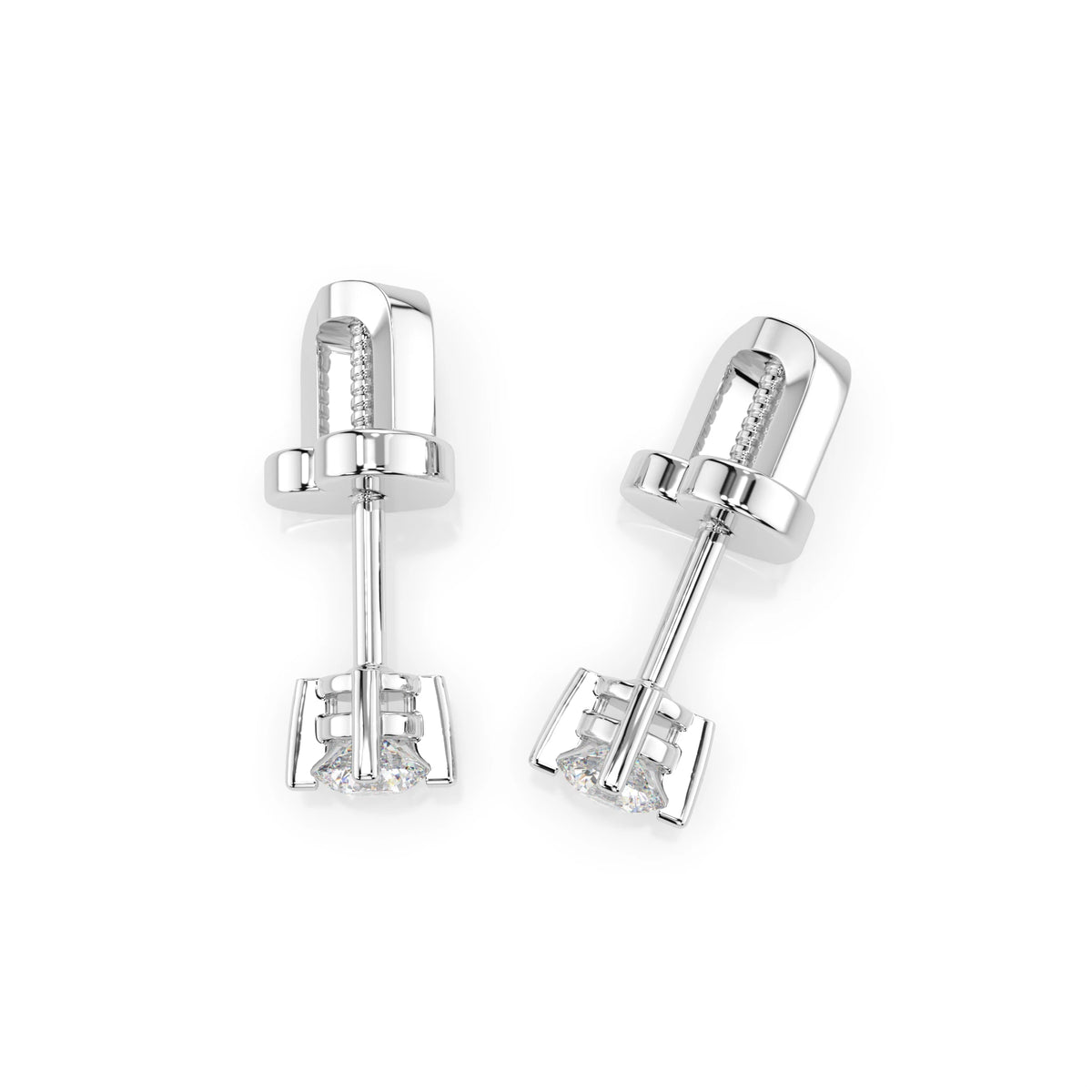 Cercei din Aur cu Diamante, Forma Rotund Briliant, 0,20 CT