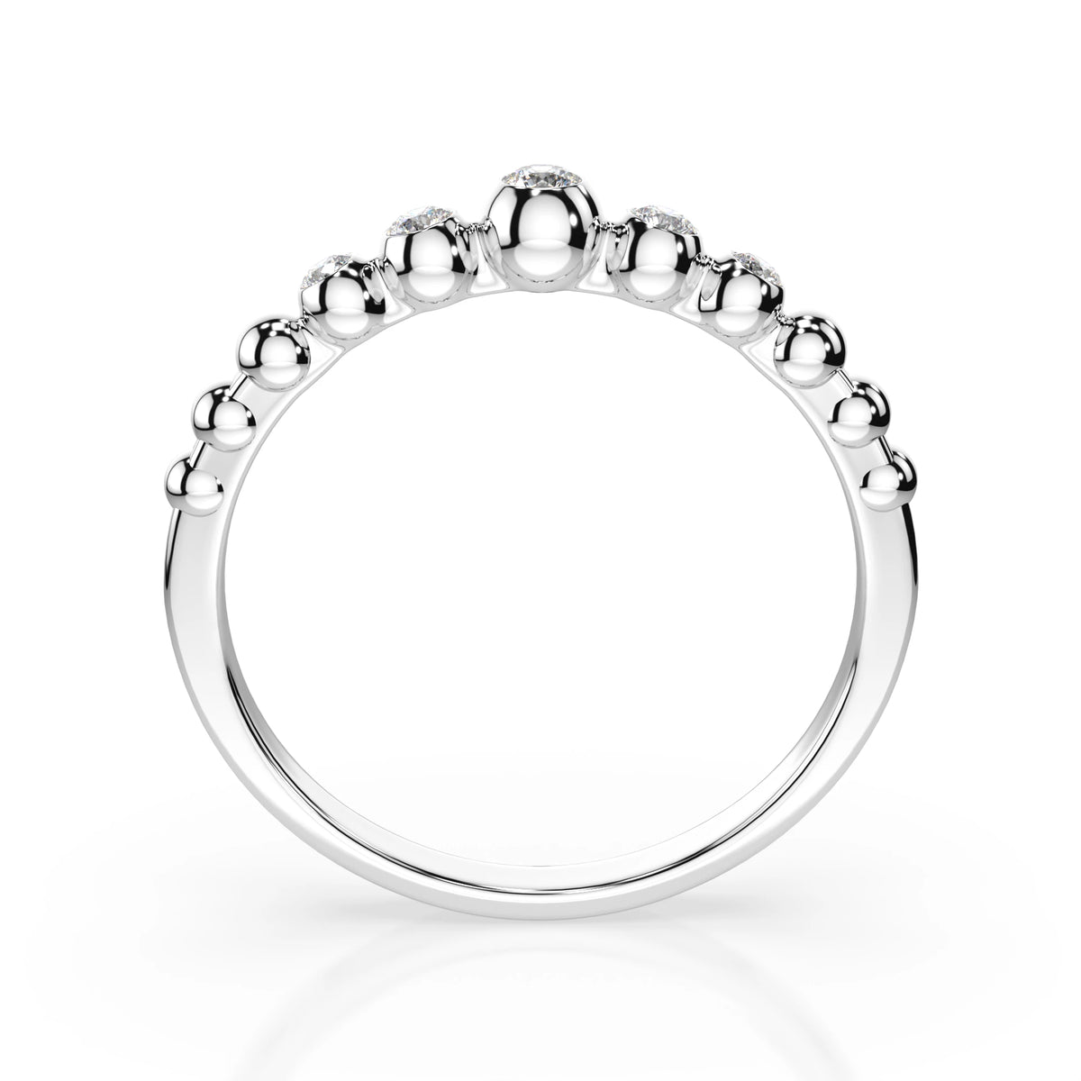 Inel din Aur cu Diamante, Forma Rotund Briliant, 0,11 CT
