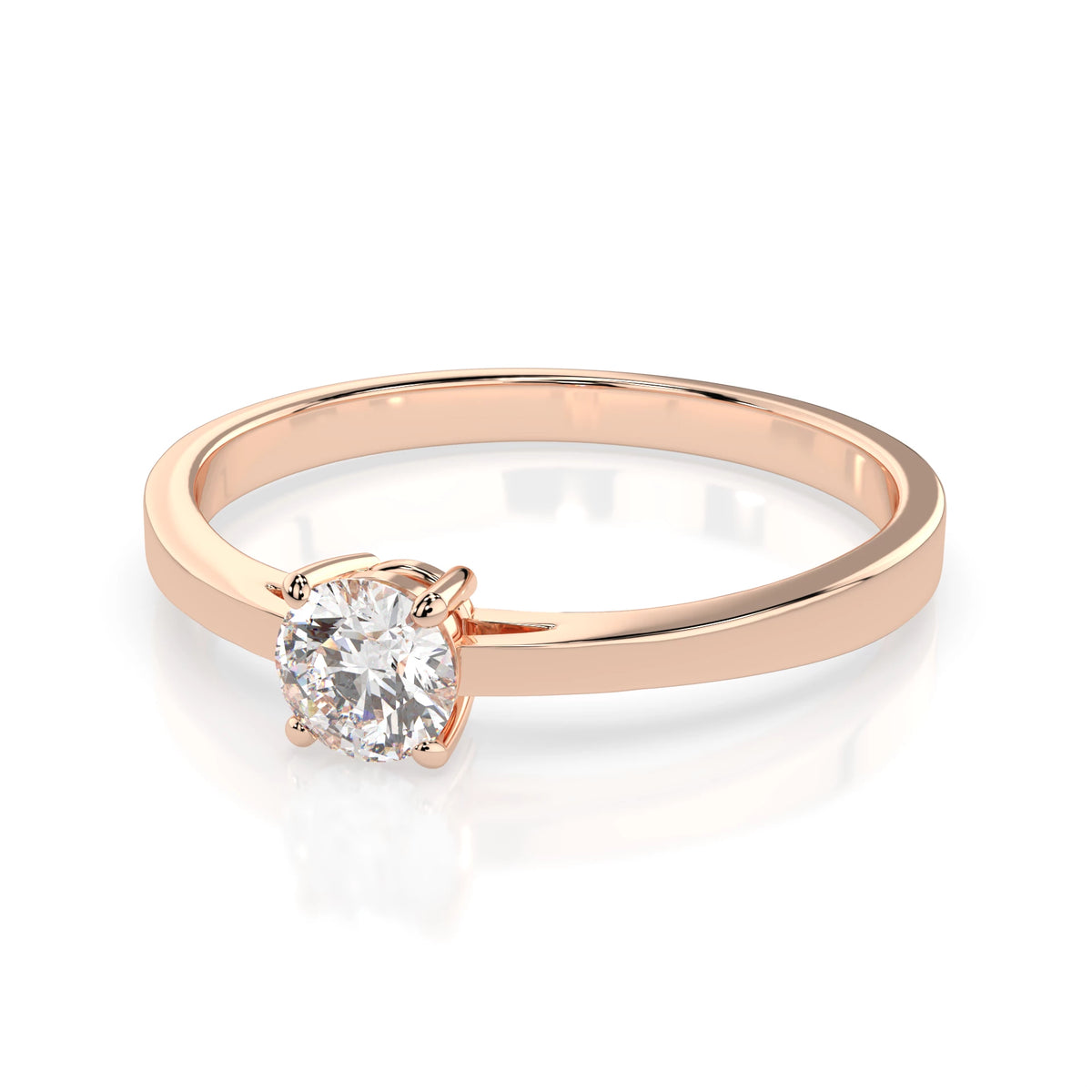 Inel de Logodnă Solitaire din Aur, Diamant Rotund Briliant 0,25 CT