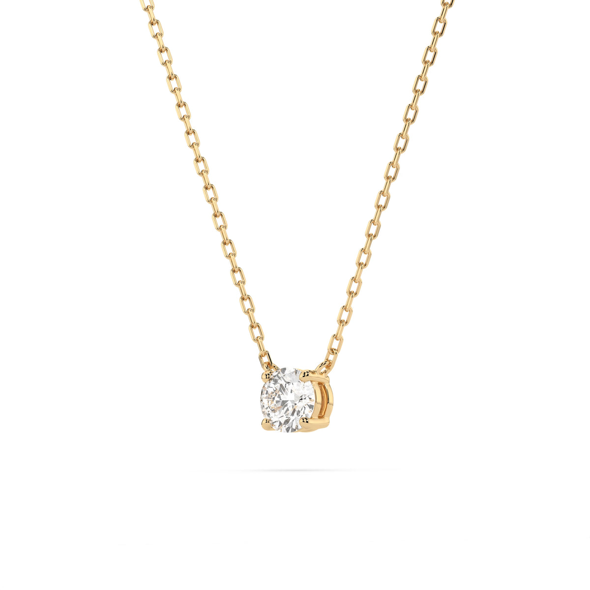 Colier din Aur cu Diamant, Forma Rotund Briliant, 0,10 CT