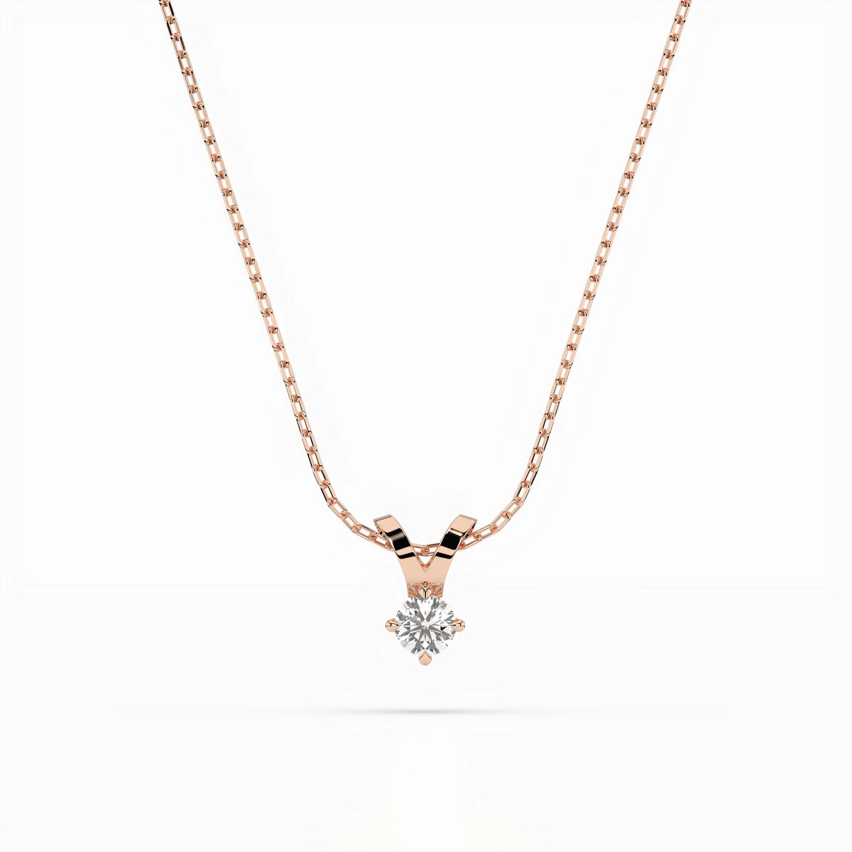 Colier din Aur cu Diamant, Forma Rotund Briliant, 0,10 CT