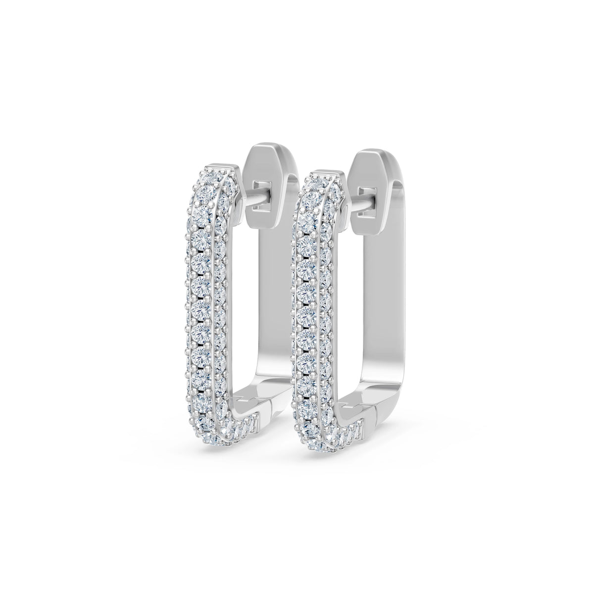 Cercei din Aur cu Diamante, Forma Rotund Briliant, 0,49 CT