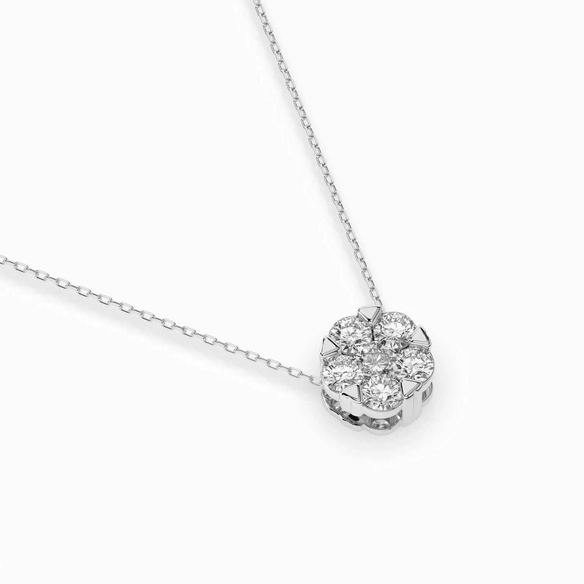 Colier din Aur cu Diamante, Forma Rotund Briliant, 0,58 CT