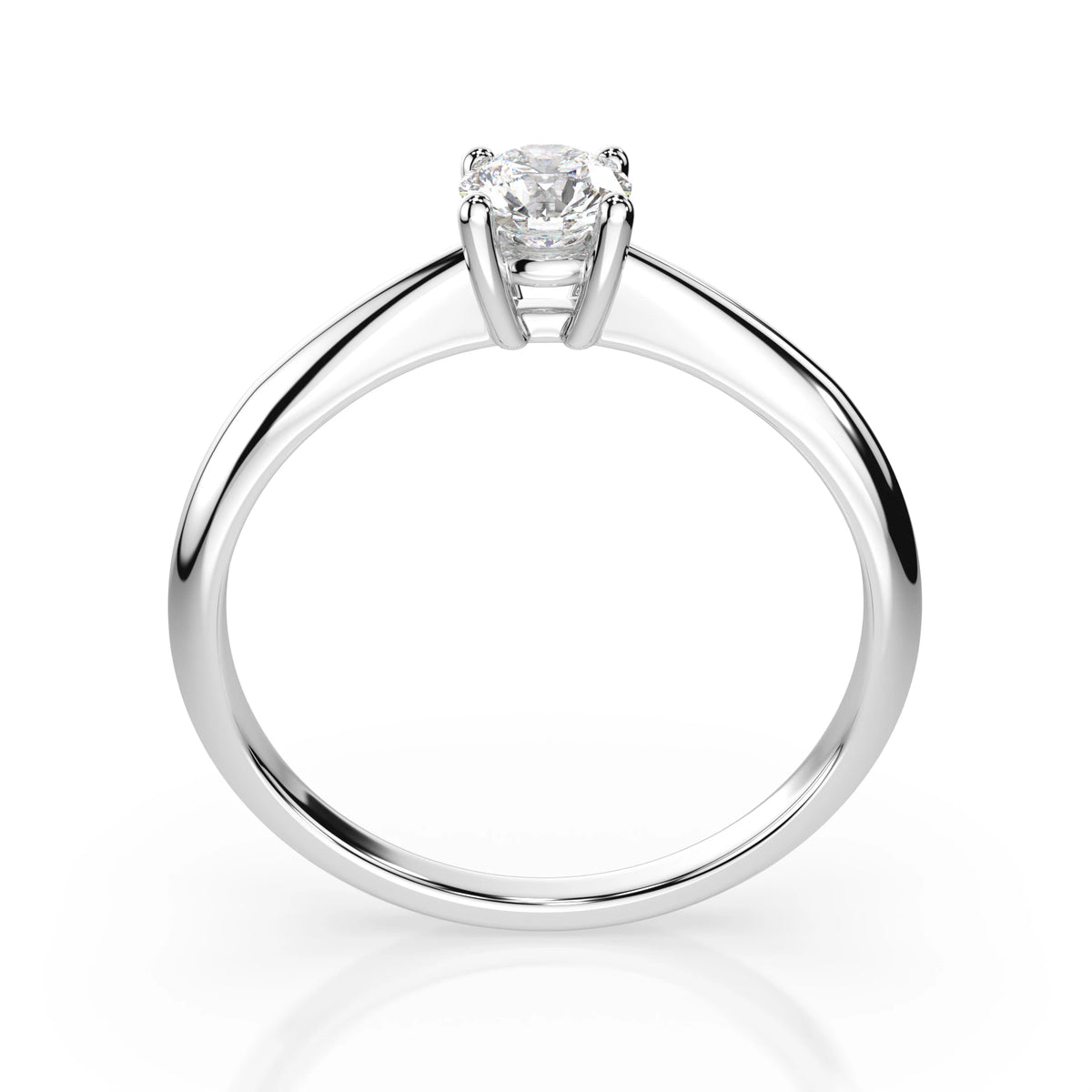 Inel de Logodnă Solitaire din Aur, Diamant Rotund Briliant 0,35 CT
