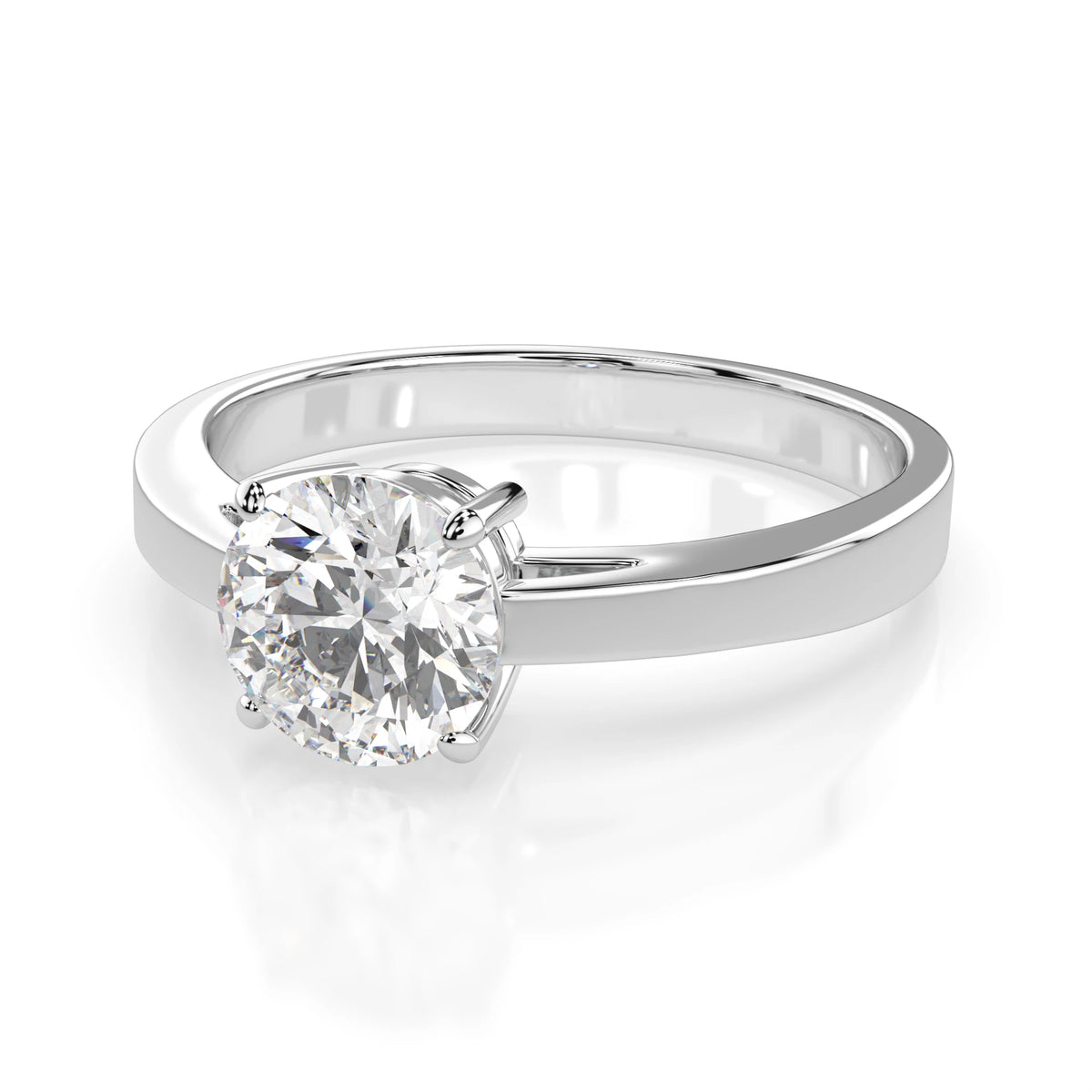 Inel de Logodnă Solitaire din Aur, Diamant Rotund Briliant 0,70 CT