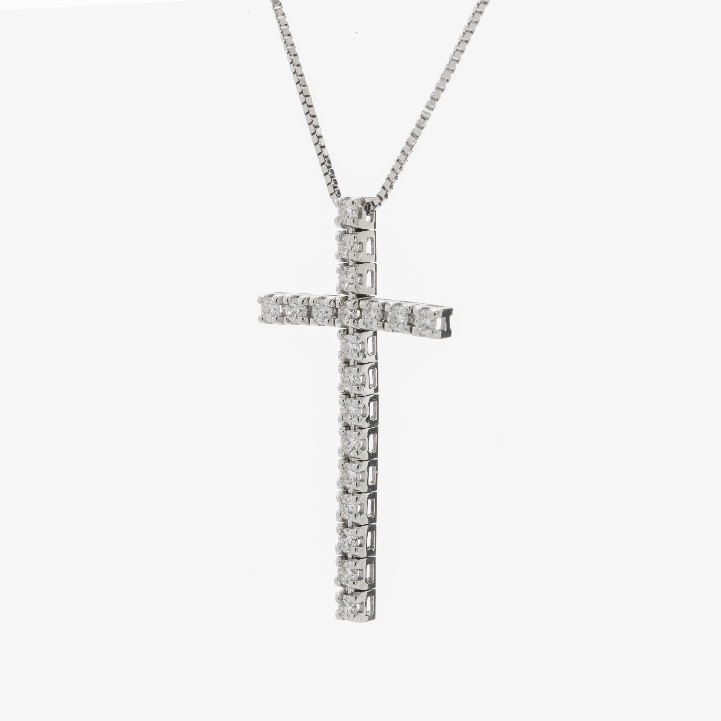 Cross Necklace with Diamonds 0.25 ct 