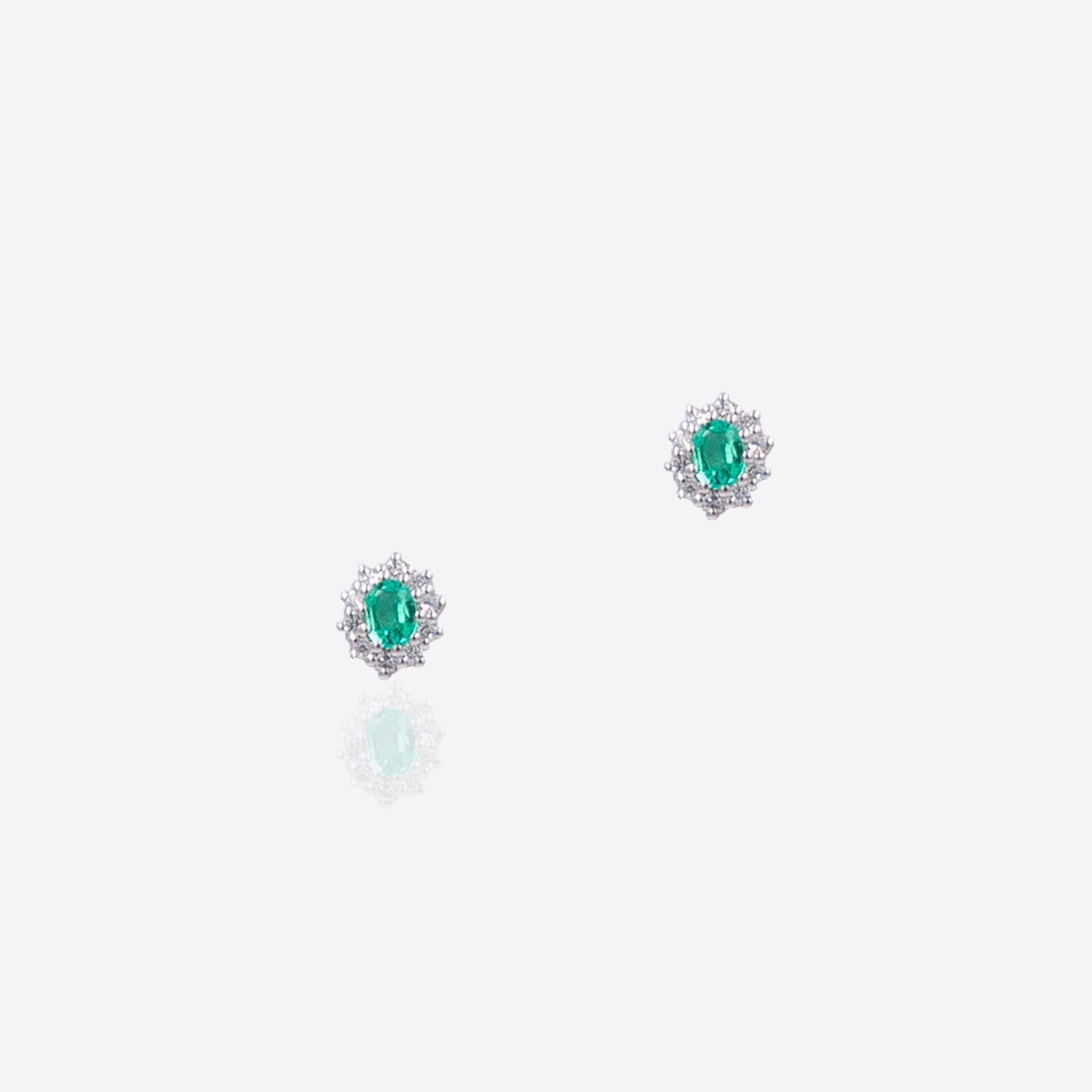 Emerald Sparkle Diamond Earrings