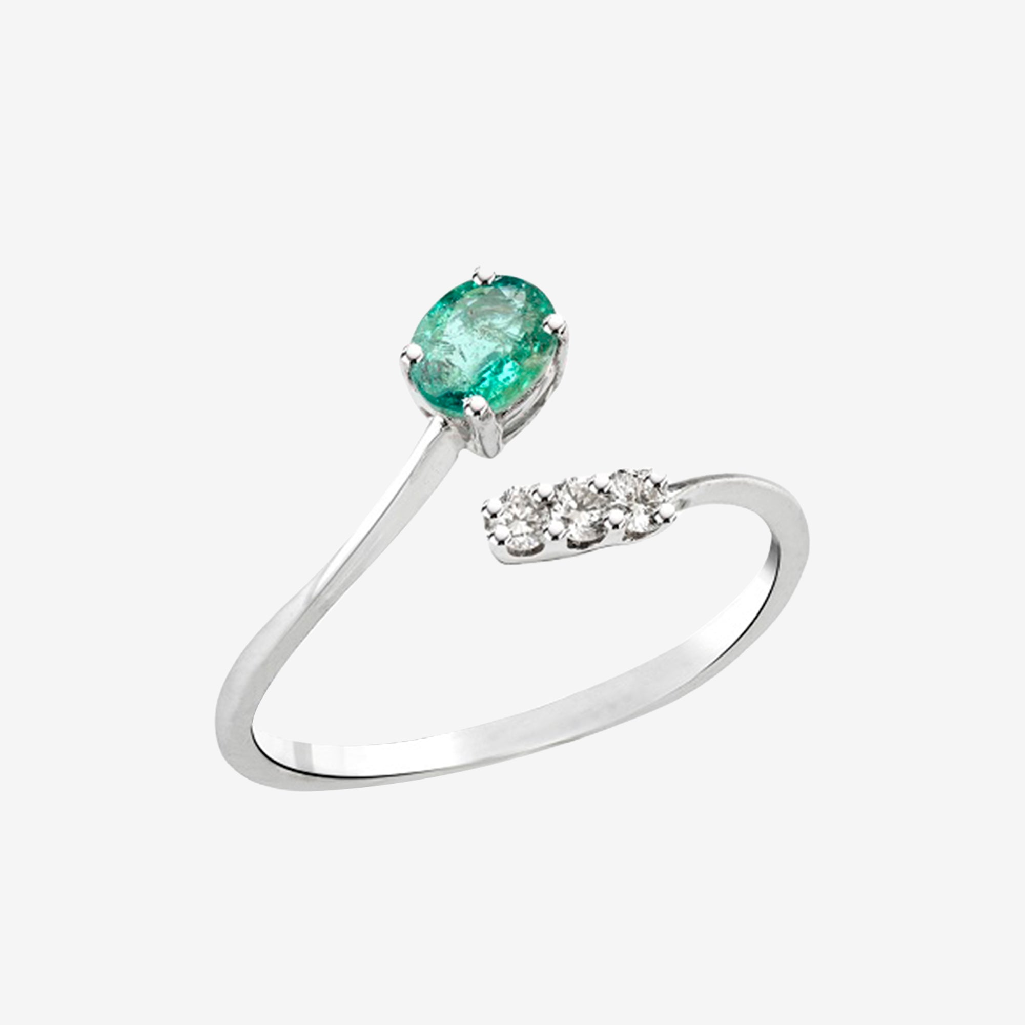 Twisted Emerald ring