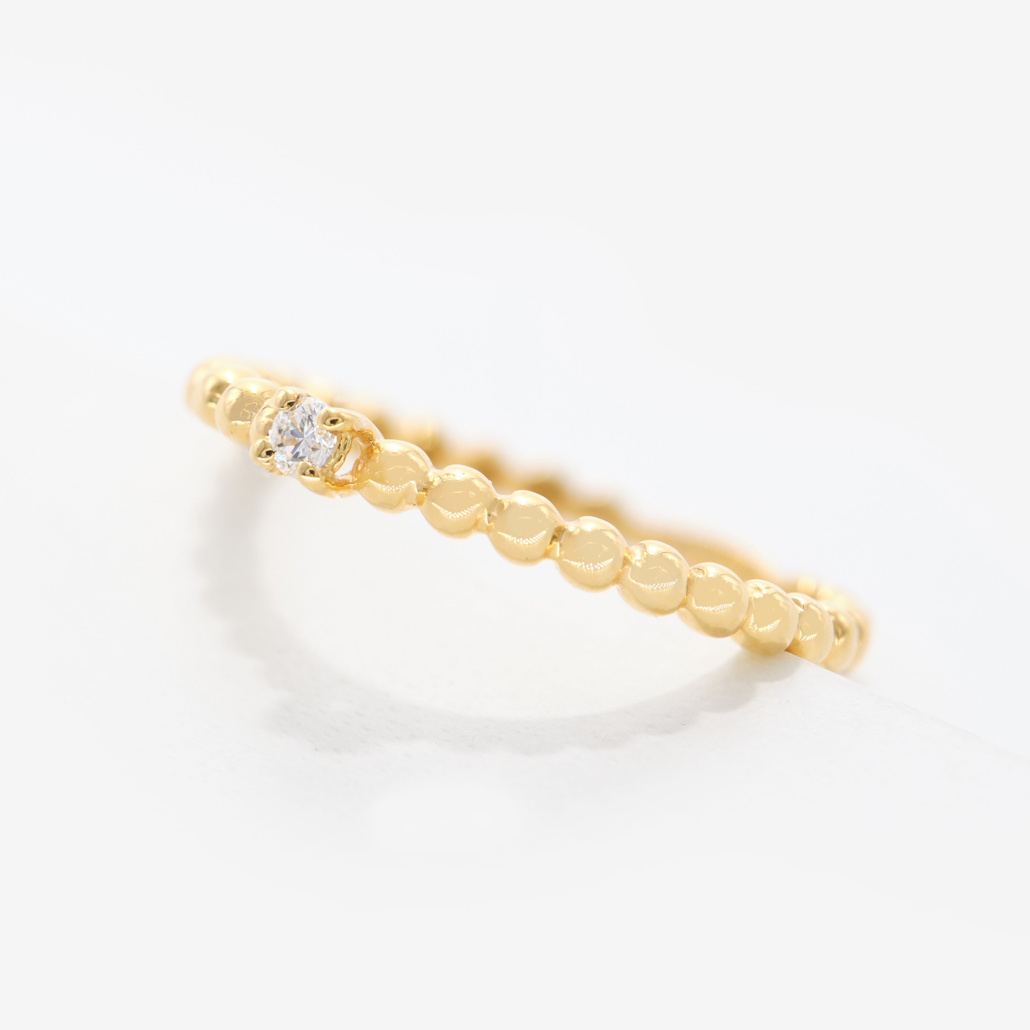 Kyra yellow gold and diamond ring