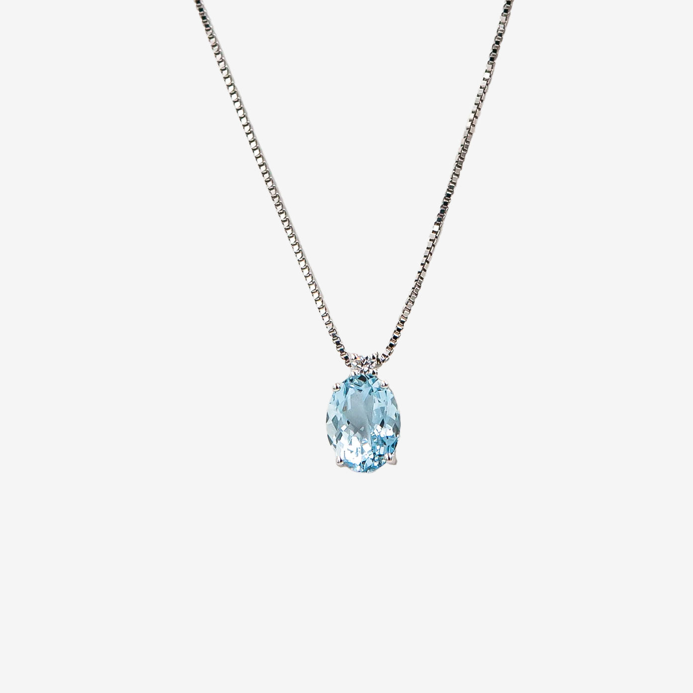 Droplet necklace with Aquamarine 1.70 ct