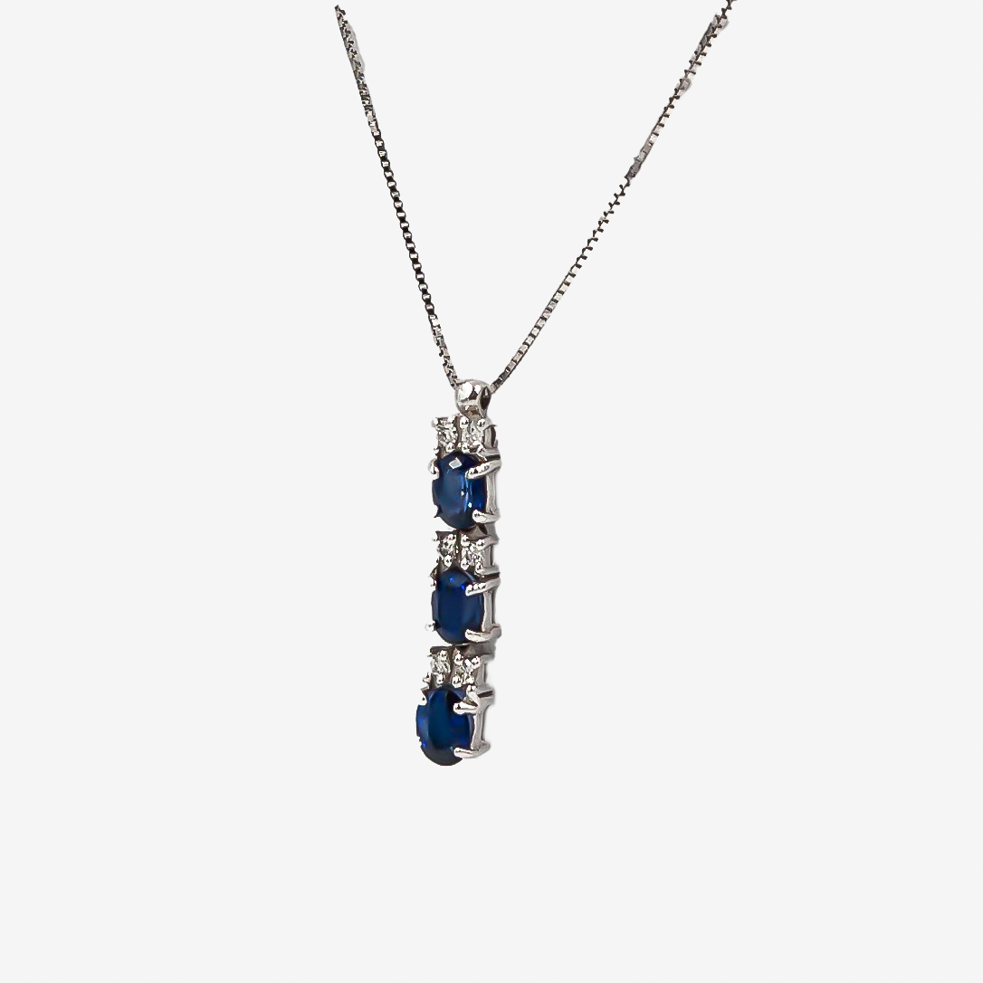 Trio Necklace with Sapphires and Brilliants 