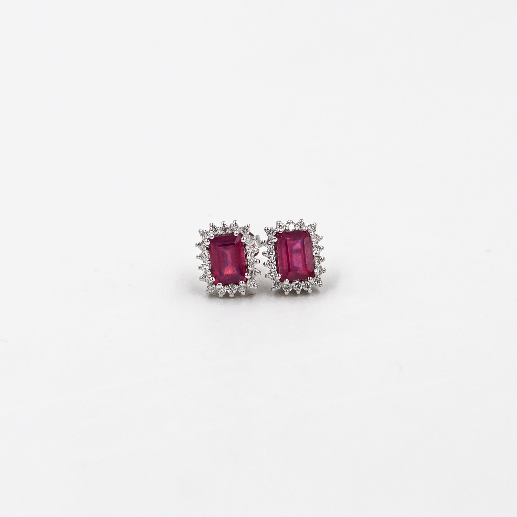 Ruby Sparkle Diamond Earrings